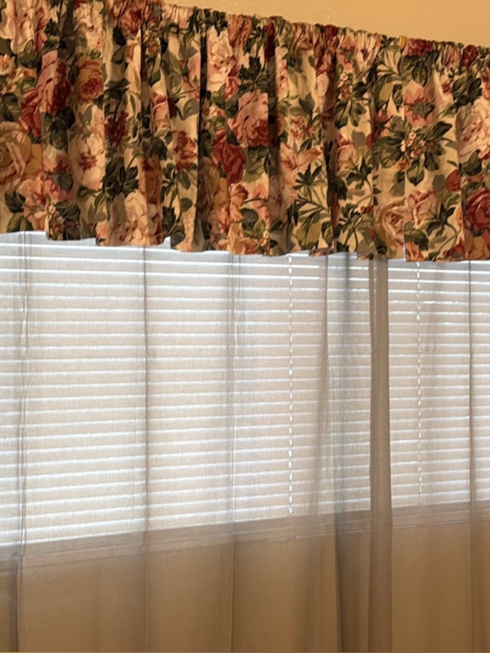 Vintage Window Valances 17" X 88" Country Cottage - Picture 2 of 2
